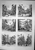 Old 1886 Liverpool Lime Street Castle Church Street St. George'S Hall Victorian