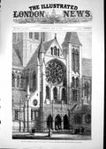 Antique Old Print 1880 Cathedral Truro Architecture Entrance South Transept