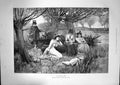 Antique Print Ladies Picnic Scene Fisherman 1891 His Favourite Sport Walton