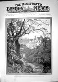 Original Old Antique Print 1888 Sandringham Norfolk Prince Princess Wales 19th