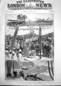 Antique Old Print 1899 Nile Reservoir Dam Assouan Duke Connaught Royal Train