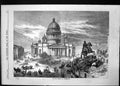 Old Antique Print 1858 Izak Church St. Petersburg Architecture Sculpture 19th