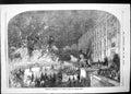 Antique Old Print 1858 Torchlight Procession Students Schloss Berlin Germany