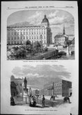 Antique Old Print 1858 Palace Prince Frederick William Prussia Berlin Germany