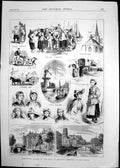 Old 1874 Coronation Jubilee King Holland Hague Rotterdam Fisher Girl Victorian