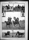Old Military Sports Woolwich Horses Swords Ring Tilting Lance Bayonet
