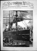 Old Print 1882 Arrival Italy Ship Portsmouth Egypt Sick Wounded Siers Wa 19th