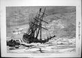 Old Antique Print 1882 Eira Expedition Sinking Ship Wreck Ice Allen Young 19th