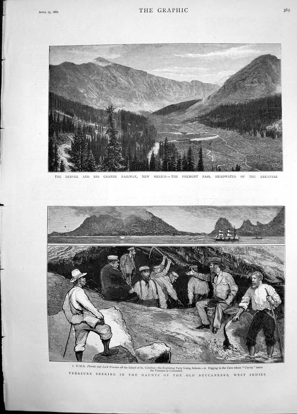 Old 1882 Denver Rio Grande Railway Mexico Fremont Arkansas Treasure B Victorian