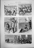 Antique Print 1872 Autumn Manoeuvres Siers Camp Romance War Field Telegraph
