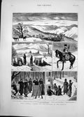 Old 1878 General Gourko Russians Balkans Sofia Kuban Cossack Outpost Victorian