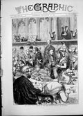 Original Old Antique Print 1872 Loving Cup Lord Mayor'S Banquet Guildhall 19th
