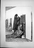 Original Old Antique Print 1870 Graphic America Tombs Ladies Crying Victorian