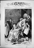 Old Print 1874 Mamma'S Birthday Family Home Scene Children Toys Paterson 19th