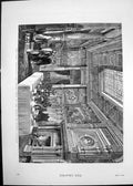 Old Antique Print 1878 Paris Exhibition Dining Room Prince Wales Pavilion 19th