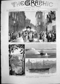 Old 1882 Queen Mentone Monastery Annunciation Ship Inflexible Cygnet Victorian