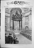 Old 1888 Celebration Pope Sacerdotal Jubilee Rome Mass St. Peter'S It Victorian