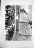 Original Old Antique Print 1869 Embarkation Mr Peabody Remains Ship Coffin 19th