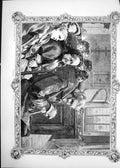 Original Old Antique Print 1869 Interior Fairfield Church Pews Parishoners 19th