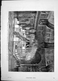 Old Antique Print 1878 Funeral King Victor Emmanuel Catafalque Pantheon 19th