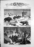 Old 1878 Russians Prisoners General Gourko Balkans Bivouac Snow Wild Victorian