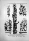 Old 1872 Sculpture Prince Consort National Memorial Hyde Park Assyria Victorian
