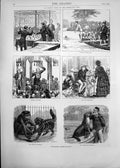 Old 1872 Zoological Eccentricities Diving Lake Hand Bell Oratory Monk Victorian