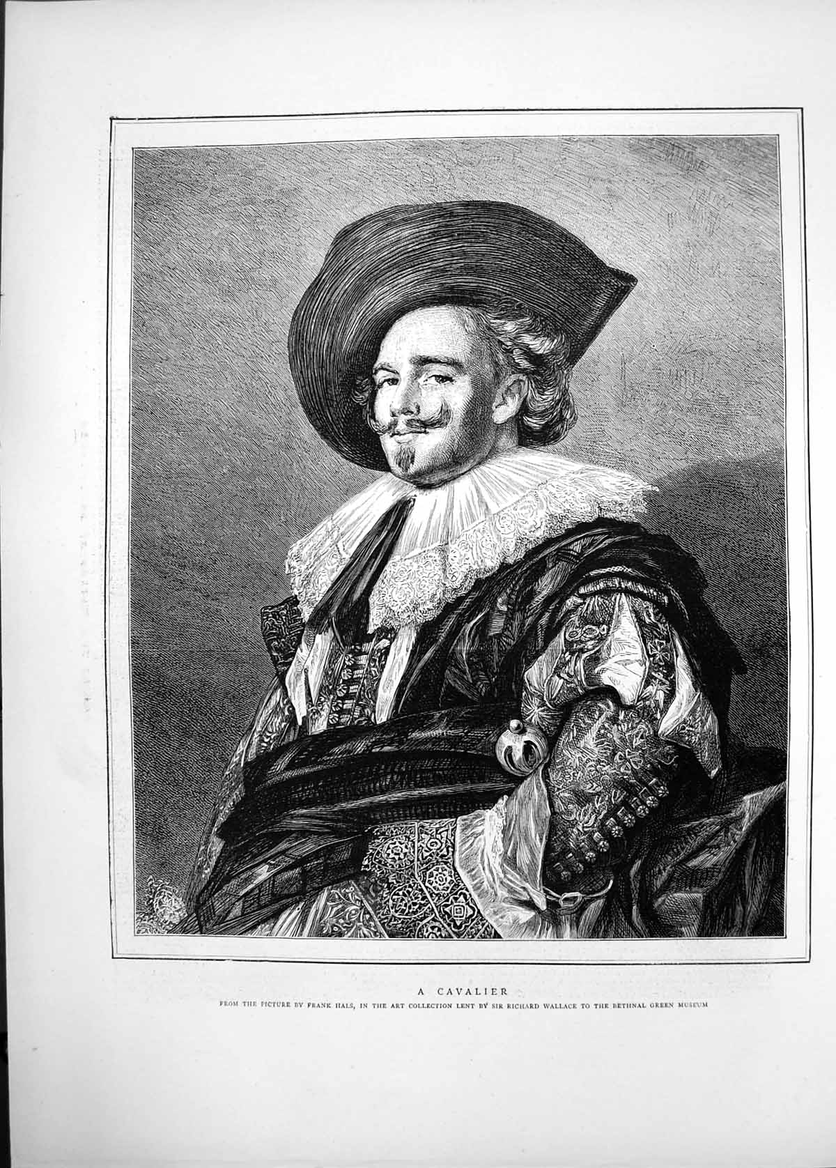 Antique Print 1872 Cavalier Man Costume Portrait Richard Wallace Frank Hals