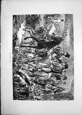 Antique Print 1871 Blank Day Fox Hunting Horses Hounds Dogs Huntsmen Sport 19th