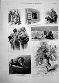 Old 1882 Egypt Dervish Eating Scorpions Sais Running Footman Bedouin Victorian