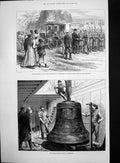 Antique Old Print New Bells St Pauls Cathedral Gov Bartle Frere Frontier 1878