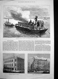 Antique Print Experiments With Pyroleter Dental Hospital Leicester Sq 1875 19th