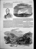Original Old Antique Print Matlock Bath Deryshire Late Marshal Exelmans 1852