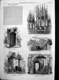 Antique Old Print Lancaster Staircase Kings Arms Castle Parish Church 1868 19th