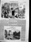 Old Antique Print Cooks Grave Rugely Poisoning Trial William Palmer 1856 19th