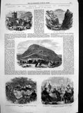 Original Old Antique Print Priory Church Malvern Wytch Wrekin Field Club 1863