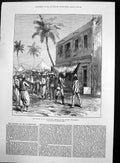 Antique Old Print Finding Dr Livingstone Mr Stanleys Return To Bagamoyo 1872