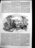 Original Old Antique Print Ancaster Boston Sleaford Midland Counties Line 1857