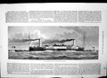 Original Old Antique Print Bessemer Saloon Ship Crossing Channel 1875 Victorian