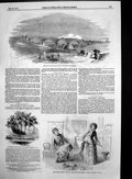 Antique Old Print Two Bonnycastles Haymarket Theatre Chetwood Viaduct 1851 19th