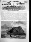 Original Old Antique Print Arica Peru Visited By Dreadful Earthquake 1868 19th