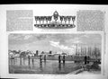 Antique Old Print Volunteer Artillery Assoc Prize Cups Bridge Pernambuco 1868