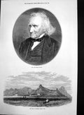 Original Old Antique Print Island Karrack Persian Gulf Late Charles Knight 1873