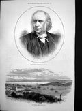 Old Antique Print Channel Fleet Tagus Late Rev Dr Guthrie Edinburgh 1873 19th