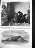 Old Print Gathering Offerings J Phillip Pitcairns Island Sou Pacific 1867 19th