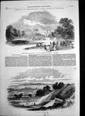 Antique Old Print Prince Albert Shrubland Park Ipswich View Stoke Hill 1851
