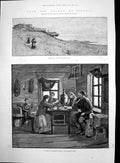 Antique Old Print Kasanskol On Yenisei River Home Northern Siberia Meal 1891