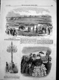 Antique Old Print Staffordshire Volunteers Burmese Medals Paris Fashions1855