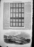Antique Print Nice Painted Window Prsented To King Denmark By Peto Mp 1854 19th