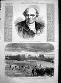 Antique Old Print Oxford Cambridge Athletic Sports Late Rev Dr Whewell 1866